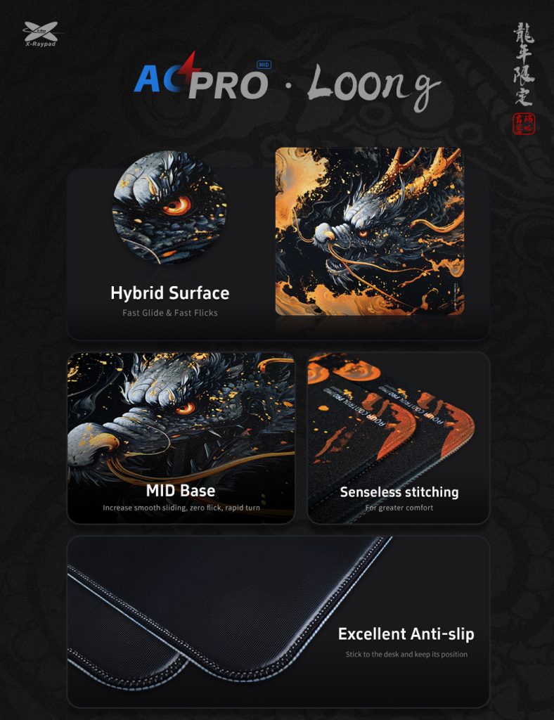 X Raypad Aqua Control Pro Gaming Mouse Pads Ac Pro Mid Loong Limited