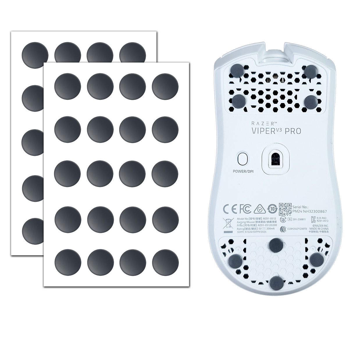 X-Raypad Obsidian PRO Air Universal Dot Mouse Skates – Less