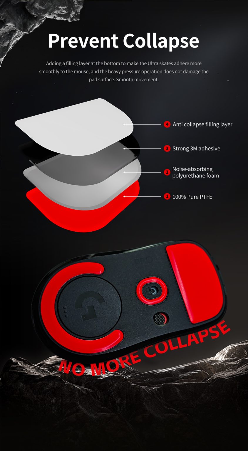 X-Raypad Obsidian Ultra Series Mouse Skates for PRO X