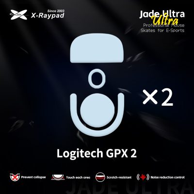 X-Raypad Jade Masterful Ultra Mouse Skates for Logitech G PRO X2 SUPERSTRIKE and PRO X SUPERLIGHT 2