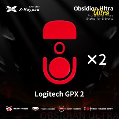 X-Raypad Obsidian Masterful Ultra Mouse Skates for Logitech G PRO X2 SUPERSTRIKE and PRO X SUPERLIGHT 2