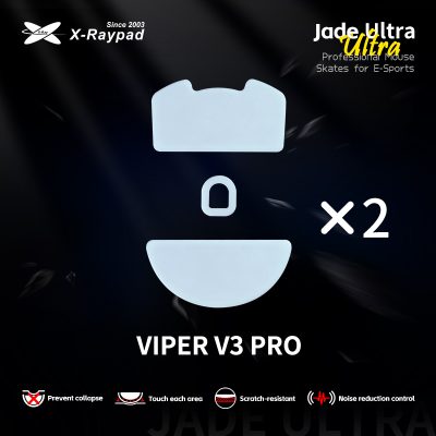 X-Raypad Jade Masterful Ultra Mouse Skates for Razer Viper V3 Pro