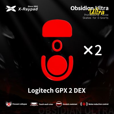 X-Raypad Obsidian Masterful Ultra Mouse Skates for Logitech PRO X SUPERLIGHT 2 DEX