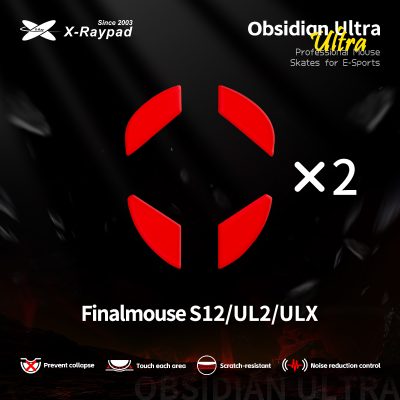 X-Raypad Obsidian Masterful Ultra Mouse Skates for Finalmouse S12/UL2/ULX