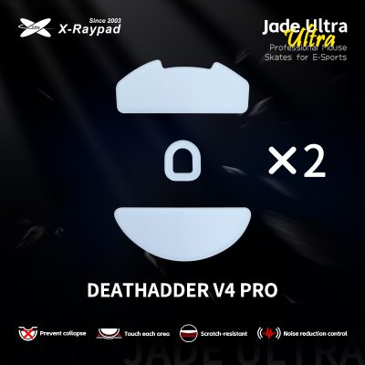X-Raypad Jade Masterful Ultra Mouse Skates for Razer DeathAdder V4 Pro