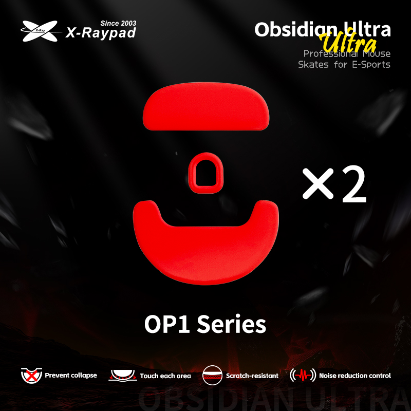X-Raypad Obsidian Masterful Ultra Mouse Skates for Endgame Gear OP1 series
