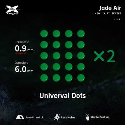 X-Raypad Jade Air DIY Mouse Skates D6.0mm Universal Dots - Quiet and Speed