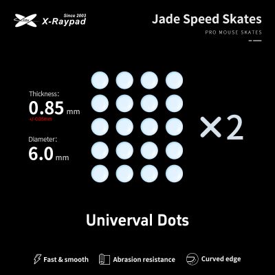 X-Raypad Jade Speed DIY Mouse Skates - Universal D6.0mm PTFE Dots