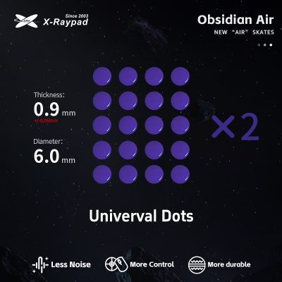 X-Raypad Obsidian Air DIY Mouse Skates Universal D6.0mm Dots - Quiet and Control