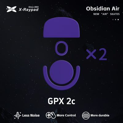 X-Raypad Obsidian Air Mouse Skates for Logitech PRO X SUPERLIGHT 2C - Quiet and Control