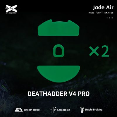 X-Raypad Jade Air Mouse Skates for Razer DeathAdder V4 Pro - Quiet and Speed