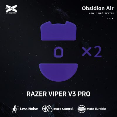 X-Raypad Obsidian Air Mouse Skates for VIPER V3 PRO - Quiet and Control