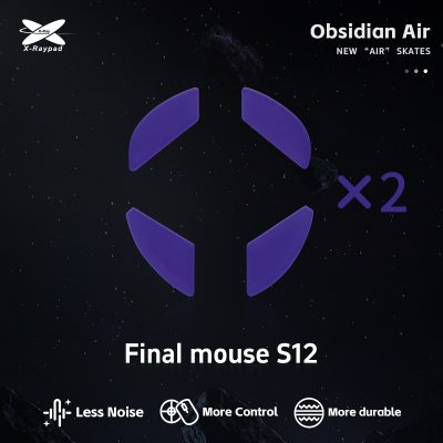 X-Raypad Obsidian Air Mouse Skates for Finalmouse S12/UL2/ULX - Quiet and Control