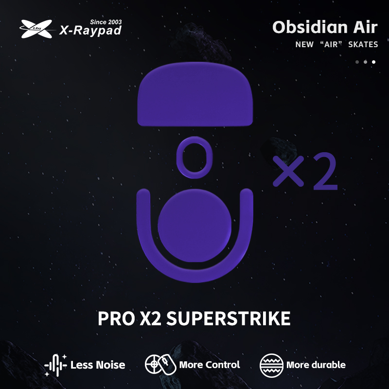 X-Raypad Obsidian Air Mouse Skates for Logitech G PRO X SUPERLIGHT