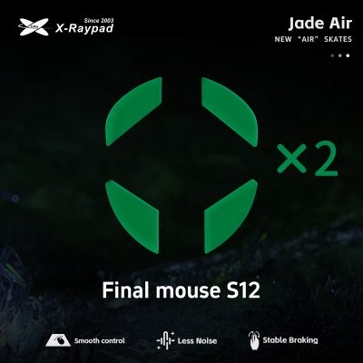 X-Raypad Jade Air Mouse Skates for Finalmouse S12/UL2/ULX - Quiet and Speed