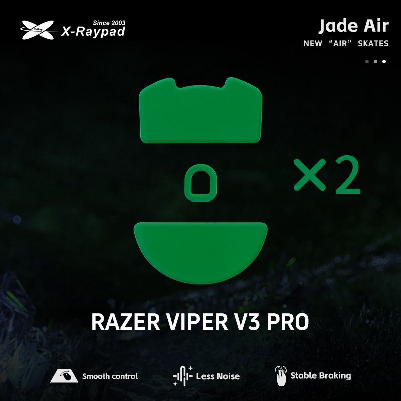 X-Raypad Jade Air Mouse Skates for Razer Viper V3 Pro - Quiet and Speed