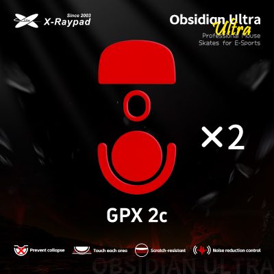 X-Raypad Obsidian Ultra Masterful Mouse Skates for Logitech PRO X SUPERLIGHT 2C