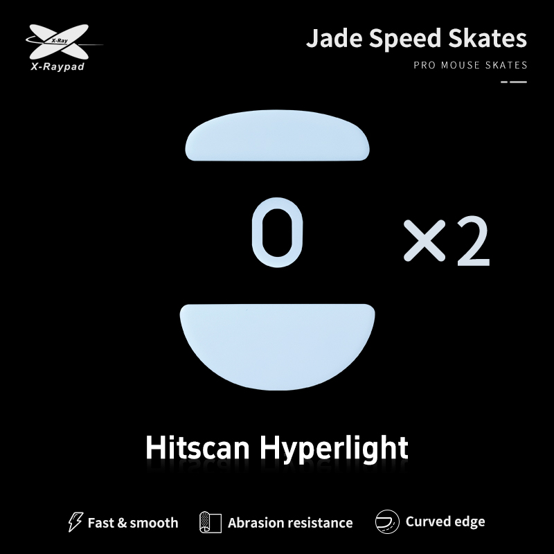 X-Raypad Jade Speed Mouse Skates for Hitscan Hyperlight Wireless Gaming Mouse