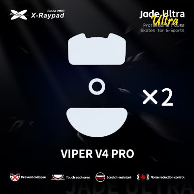 X-Raypad Jade Ultra Masterful Mouse Skates for Razer Viper V4 Pro