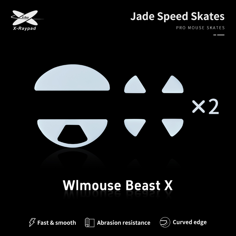 X-Raypad Jade Speed Mouse Skates for BEAST X Wireless Gaming Mouse - WLmouse