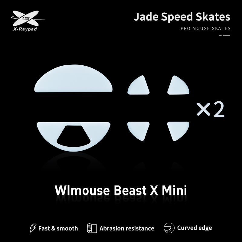 X-Raypad Jade Speed Skates for BEAST X Mini Wireless Gaming Mouse - WLmouse