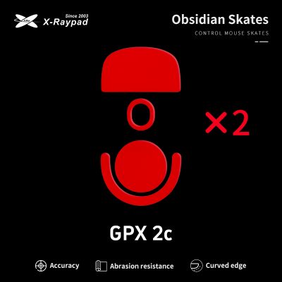 X-Raypad Obsidian Control Mouse Skates For Logitech PRO X SUPERLIGHT 2C