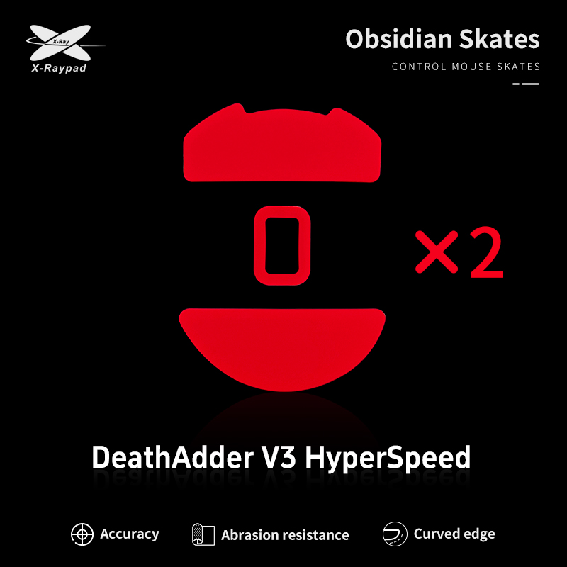 X-Raypad Obsidian Control Skates For Razer DeathAdder V3 HyperSpeed